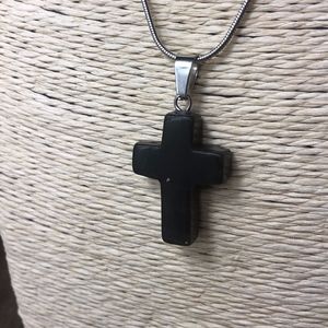 🔥HOT SALE🔥Healing Natural Stone Cross Necklace